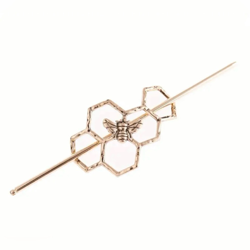 New bee honeycomb retro hairpin